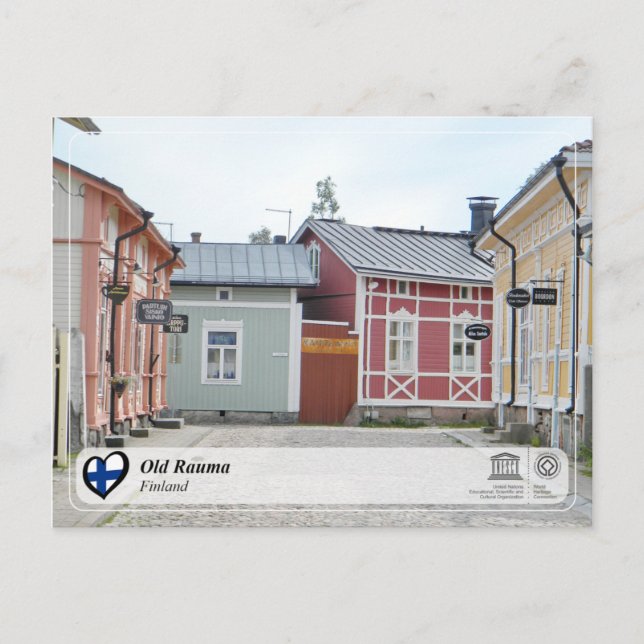 Postal UNESCO WHS - Viejo Rauma (Anverso)