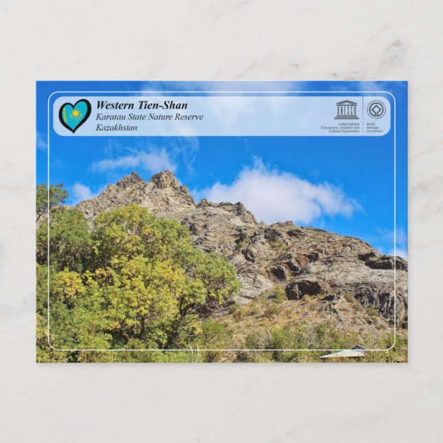 Postal UNESCO WHS - Western Tien-Shan - Karatau NR (Anverso)