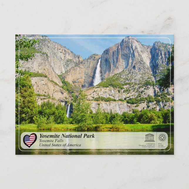 Postal UNESCO WHS - Yosemite NP - Yosemite Falls Postcard (Anverso)