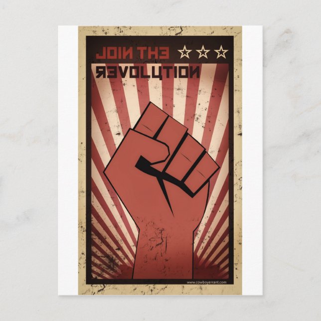 Postal Únete a la revolución (Anverso)
