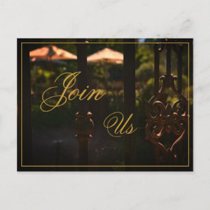 Postal Únete a nosotros Italian Feel Fundición de Hierro