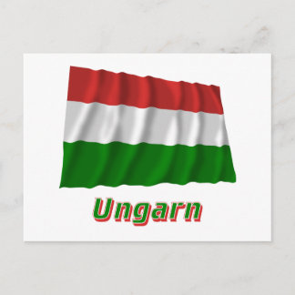 Postal Ungarn Fliegende Flagge mit Namen