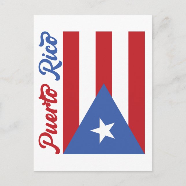 postal única de la bandera de Puerto Rico (Anverso)