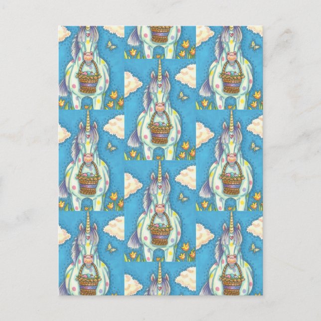 POSTAL UNICORN DE LA CUELTA DE LA BAÑERA DEL ESTRÉS, TARJ (Anverso)