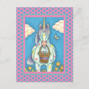 POSTAL UNICORN DE LA CUELTA DE LA BAÑERA DEL ESTRÉS, TARJ