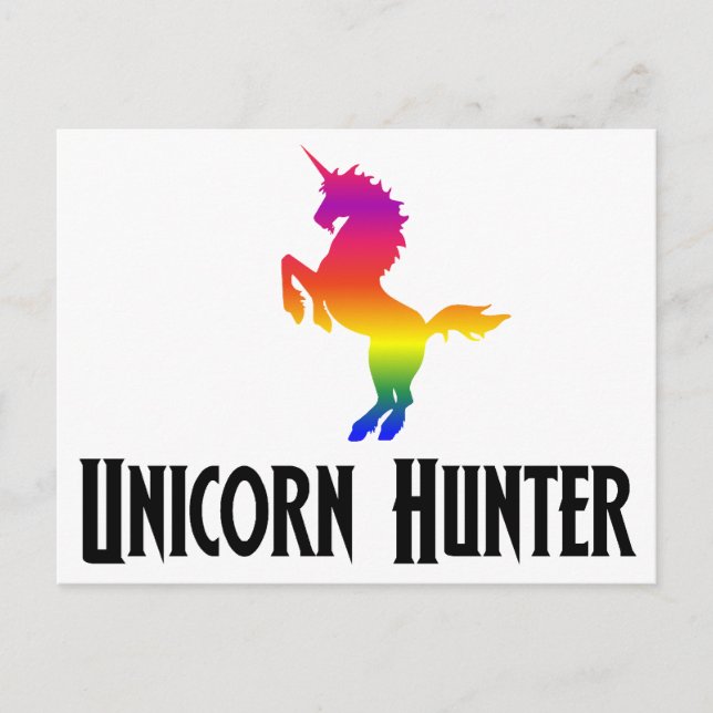 Postal Unicorn Hunter (Arcoiris) (Anverso)