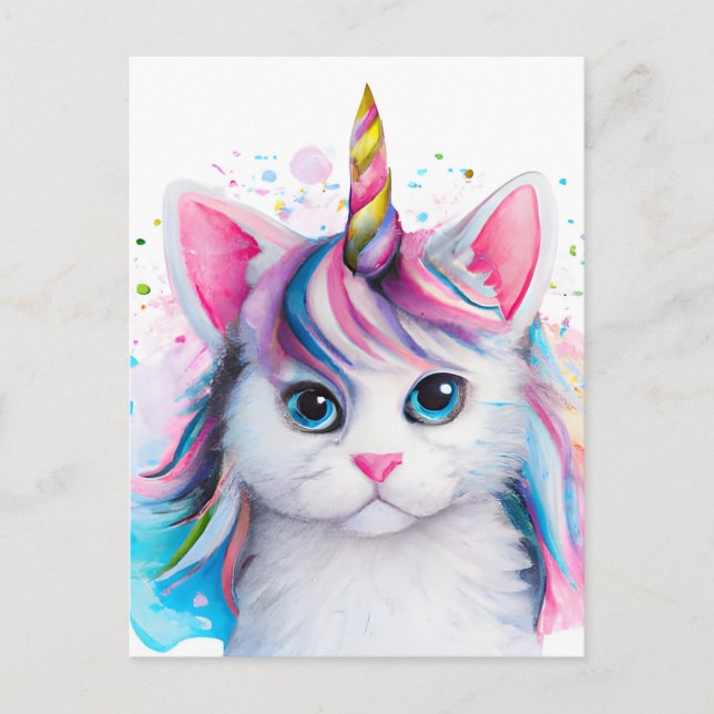 Postal Unicorn Kitten (Anverso)