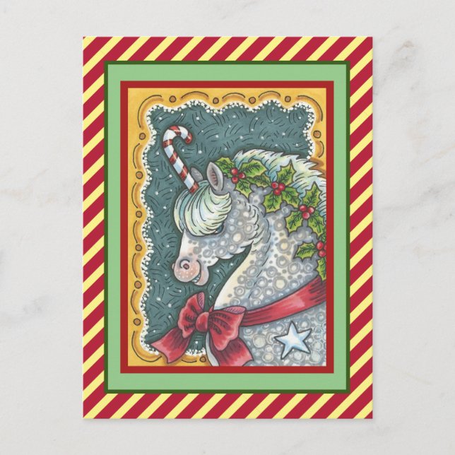 POSTAL UNICORN, NAVIDADES DE CAÑA DE CANDIDAJE, FANTASÍA  (Anverso)