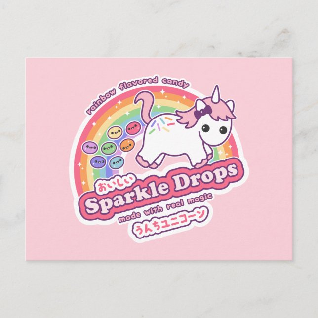 Postal Unicorn Poop Candy (Anverso)