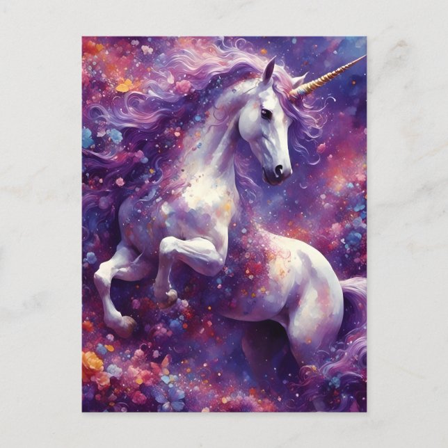 Postal Unicorn Purple Mane (Anverso)