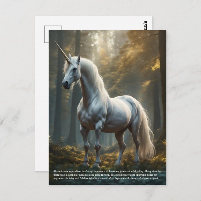 Postal Unicornio (Anverso / Reverso)