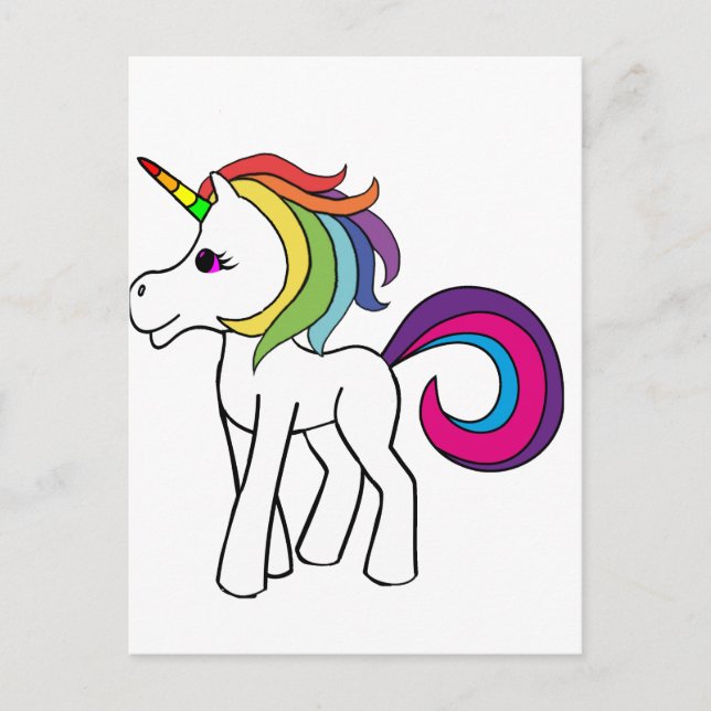 Postal Unicornio (Anverso)