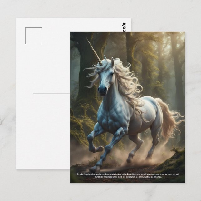 Postal Unicornio (Anverso / Reverso)