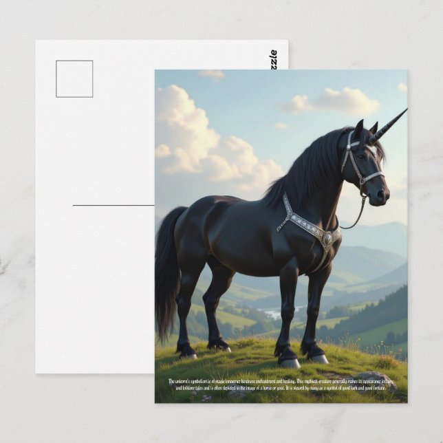 Postal Unicornio (Anverso / Reverso)