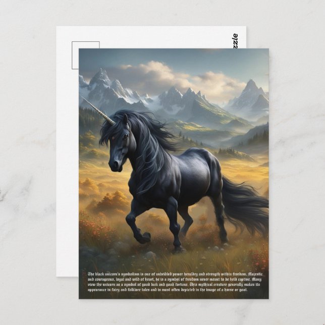 Postal Unicornio (Anverso / Reverso)