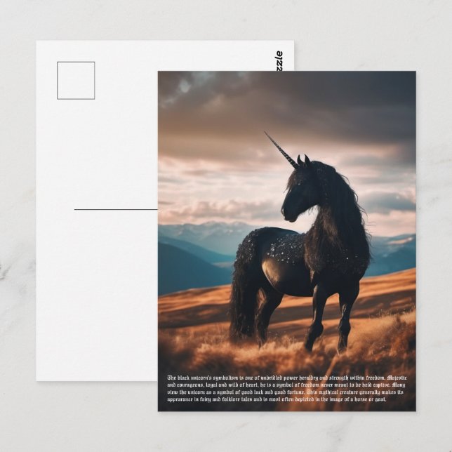 Postal Unicornio (Anverso / Reverso)