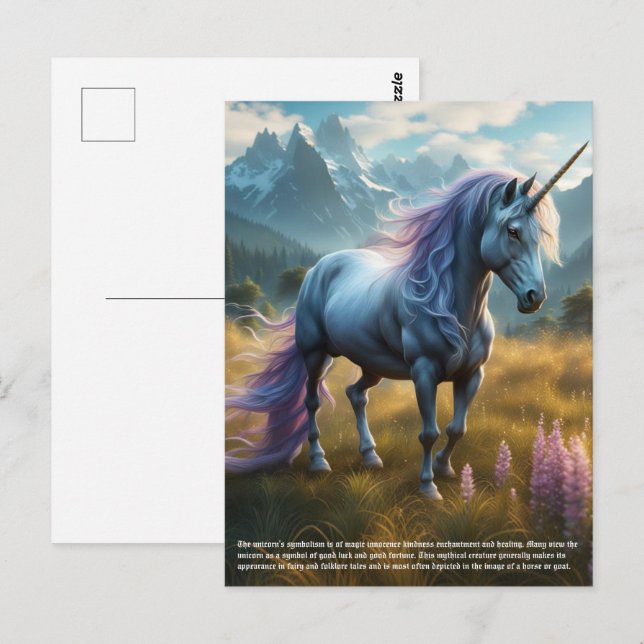 Postal Unicornio (Anverso / Reverso)