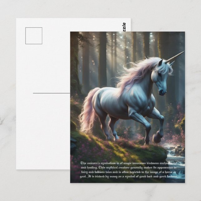 Postal Unicornio (Anverso / Reverso)