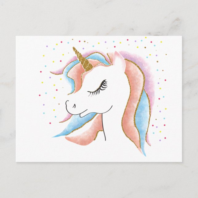 Postal Unicornio (Anverso)