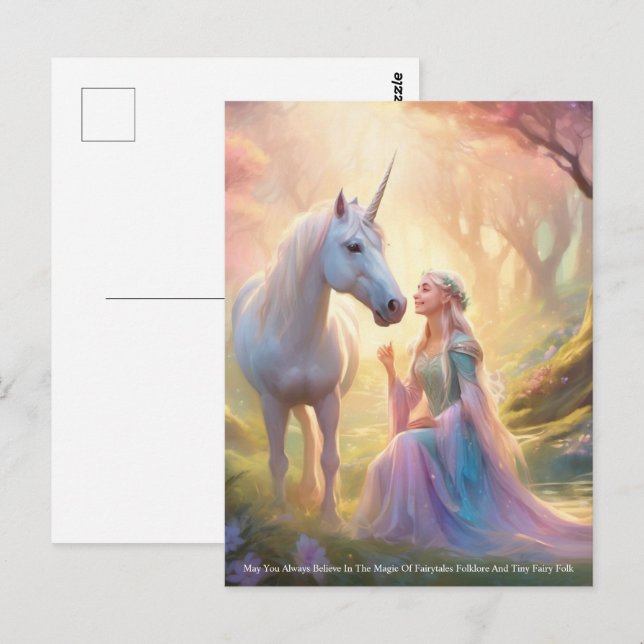 Postal Unicornio (Anverso / Reverso)