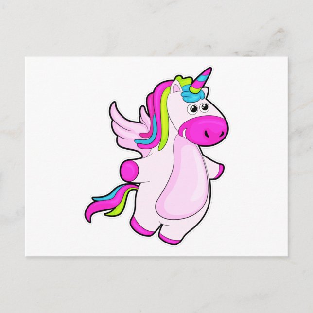 Postal Unicornio al Volar (Anverso)