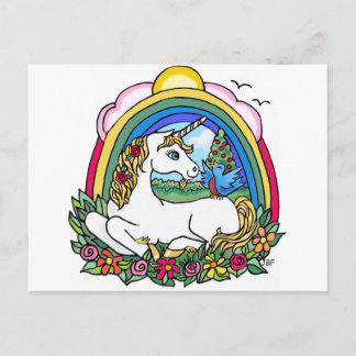 Postal Unicornio & Arcoíris