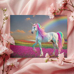 Postal Unicornio Arcoíris