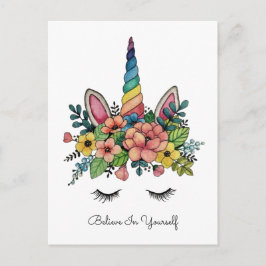 Postal Unicornio azota Con Horno Arcoiris