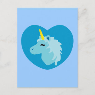 Postal Unicornio azul