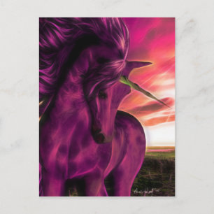 Postal Unicornio barrido por el viento en Atenas