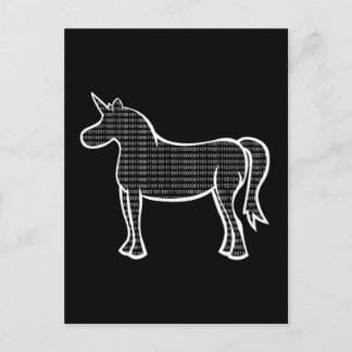 Postal Unicornio binario