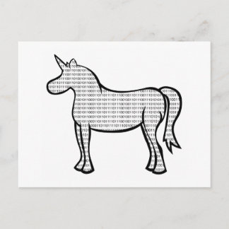 Postal Unicornio binario