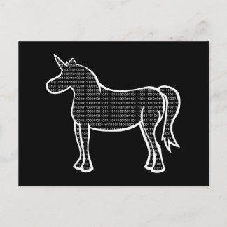 Postal Unicornio binario