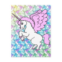 Unicornio blanco y rosa