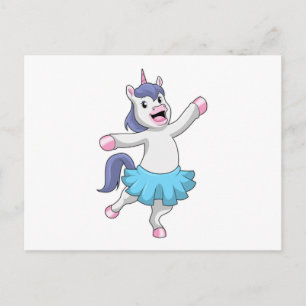 Postal Unicornio como bailarina de ballet
