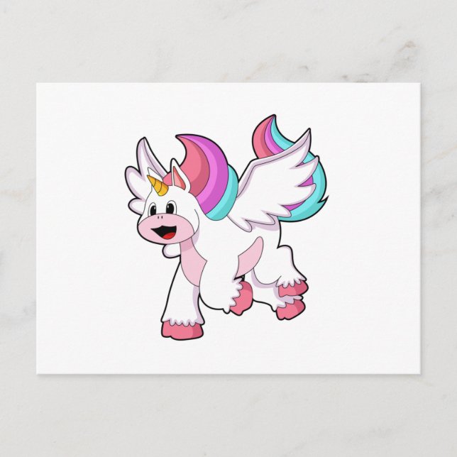 Postal Unicornio con ala.PNG (Anverso)