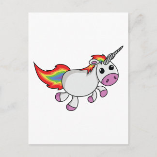 Postal Unicornio con barro y cola