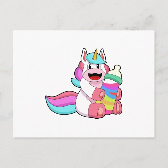Postal Unicornio con biberón.PNG (Anverso)
