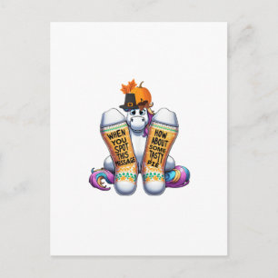 Postal Unicornio con calcetines hombres mujeres niños niñ