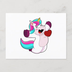 Postal Unicornio con corazón