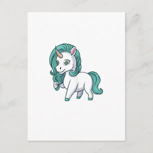 Postal Unicornio Con Melena De Gasolina Diseño Divertido