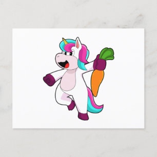 Postal Unicornio con Zanahoria