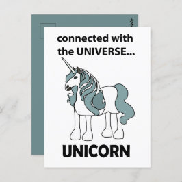 Postal Unicornio Conectado Con El Universo Unicornio