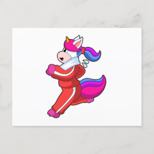 Postal Unicornio corriendo