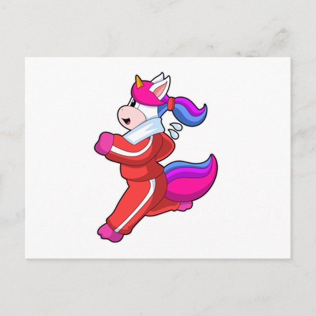 Postal Unicornio corriendo (Anverso)