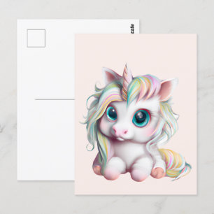Postal Unicornio de bebé dulce y adorable