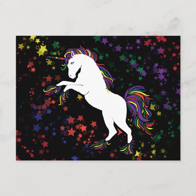 Postal unicornio de los años 80 (Anverso)
