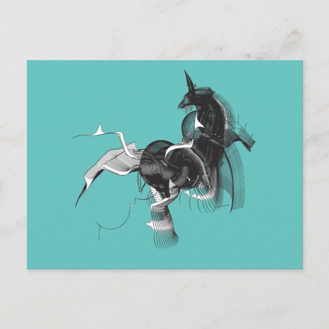 Postal Unicornio digital (Anverso)