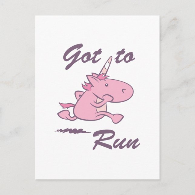 Postal Unicornio en ejecución (Anverso)