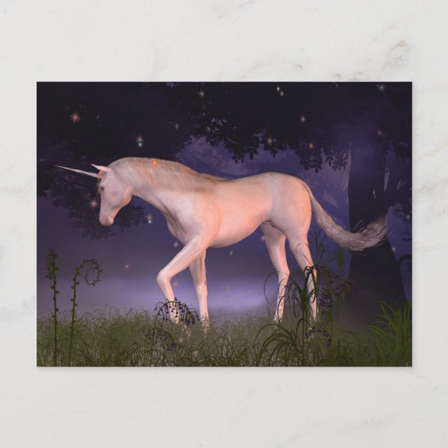 Postal Unicornio en un lago de selva polvoriento (Anverso)
